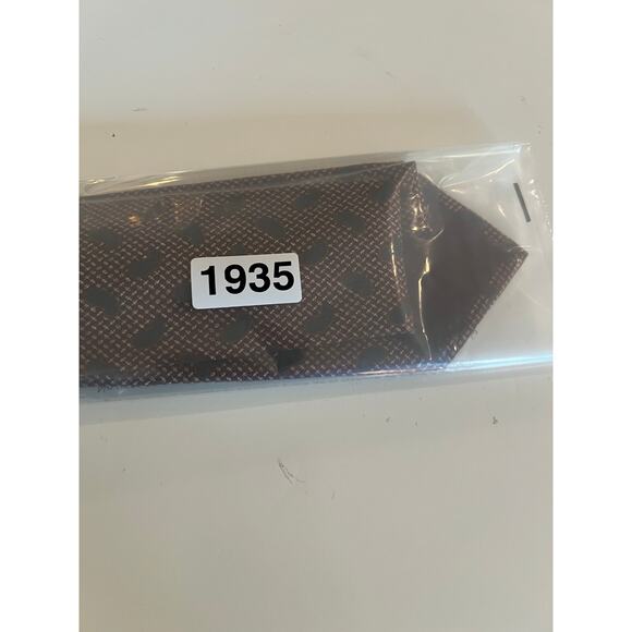 Embassy Row Men's Silk Neck Tie Hand Sewn Made in USA Brown Blue Paisley JL - Picture 8 of 8